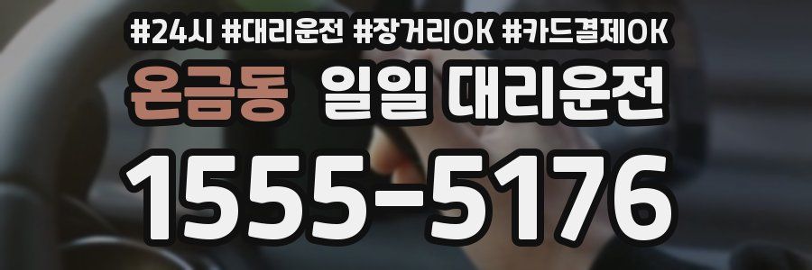 온금동 일일 대리운전