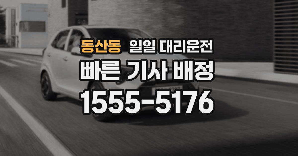 동산동 일일 대리운전