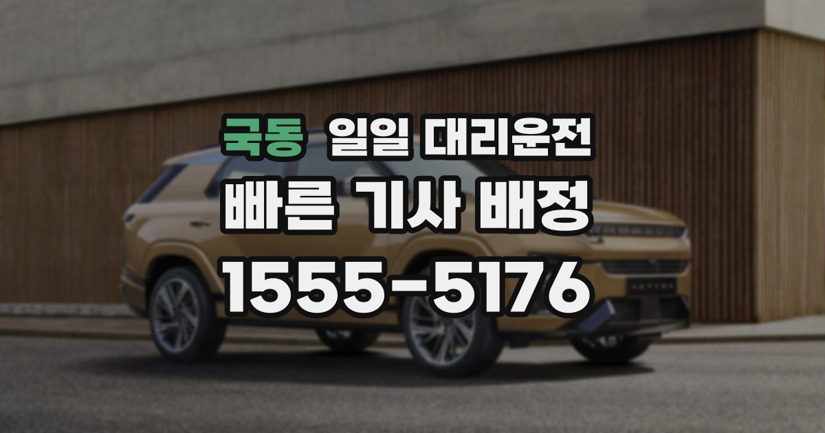 국동 일일 대리운전