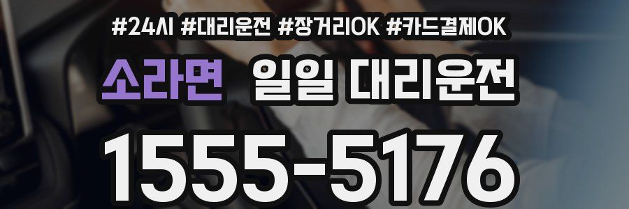 소라면 일일 대리운전