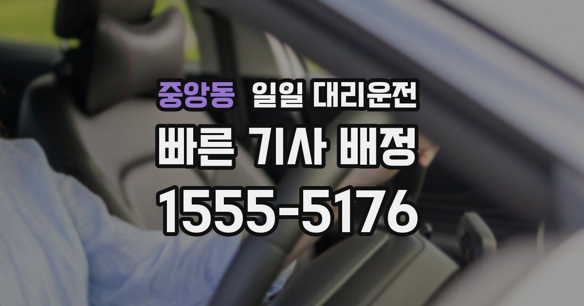 중앙동 일일 대리운전