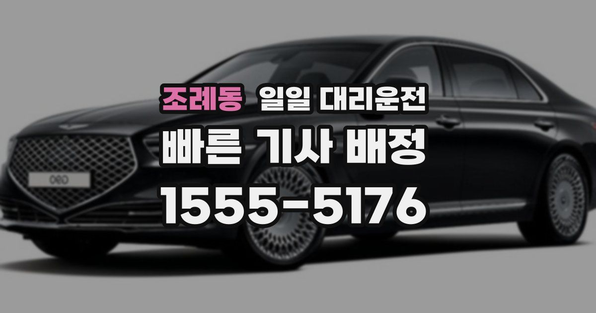 조례동 일일 대리운전