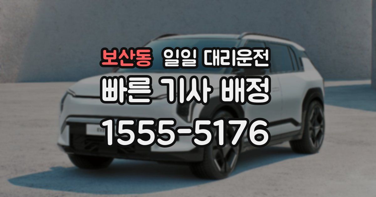 보산동 일일 대리운전