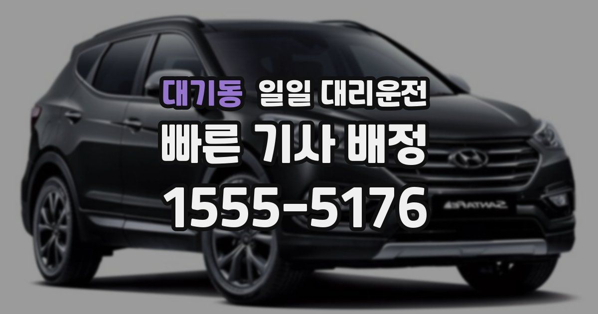 대기동 일일 대리운전