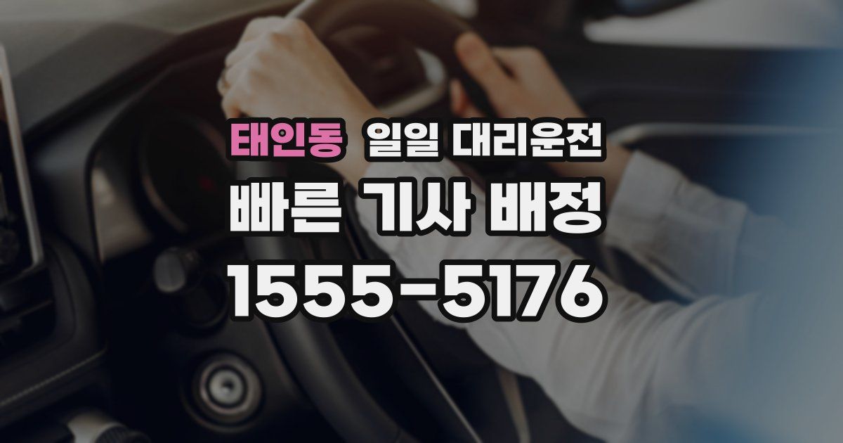 태인동 일일 대리운전