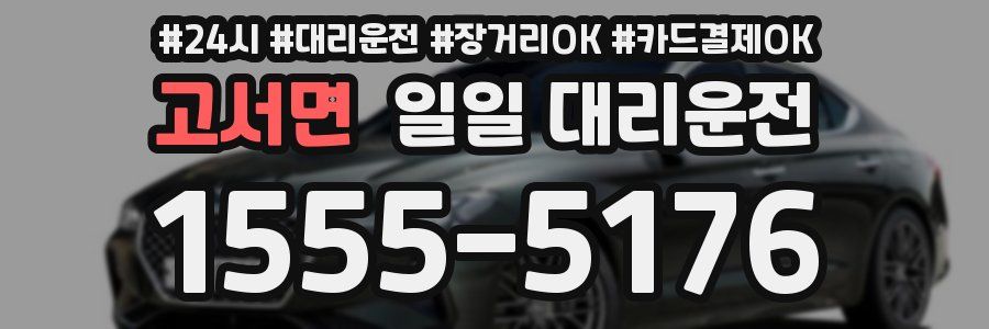 고서면 일일 대리운전