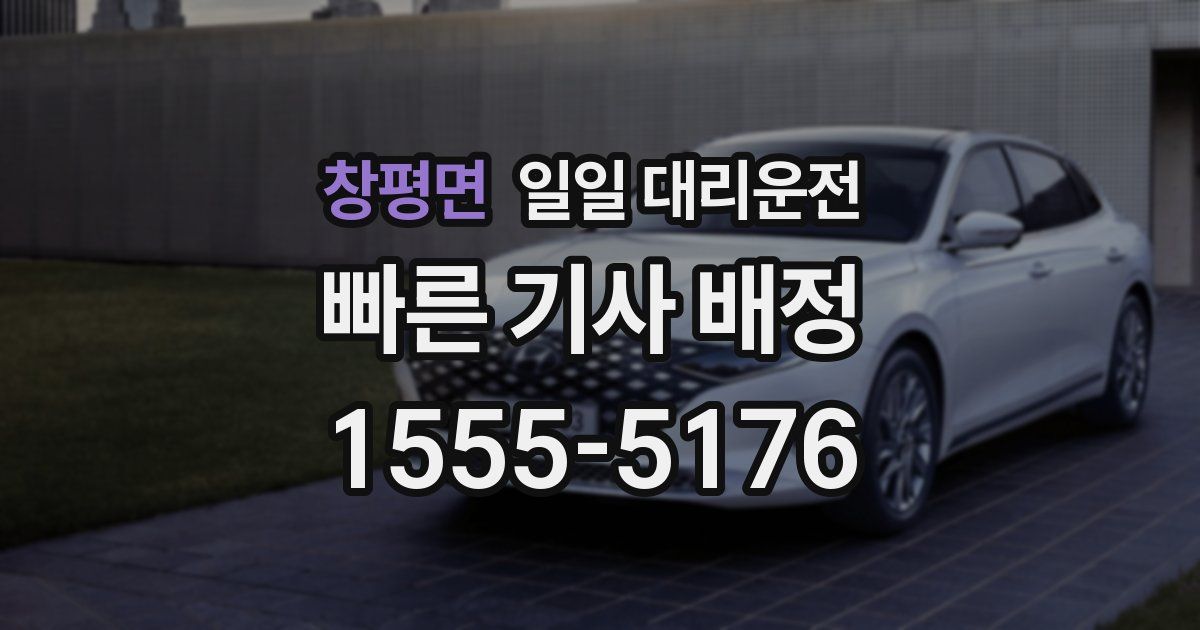 창평면 일일 대리운전
