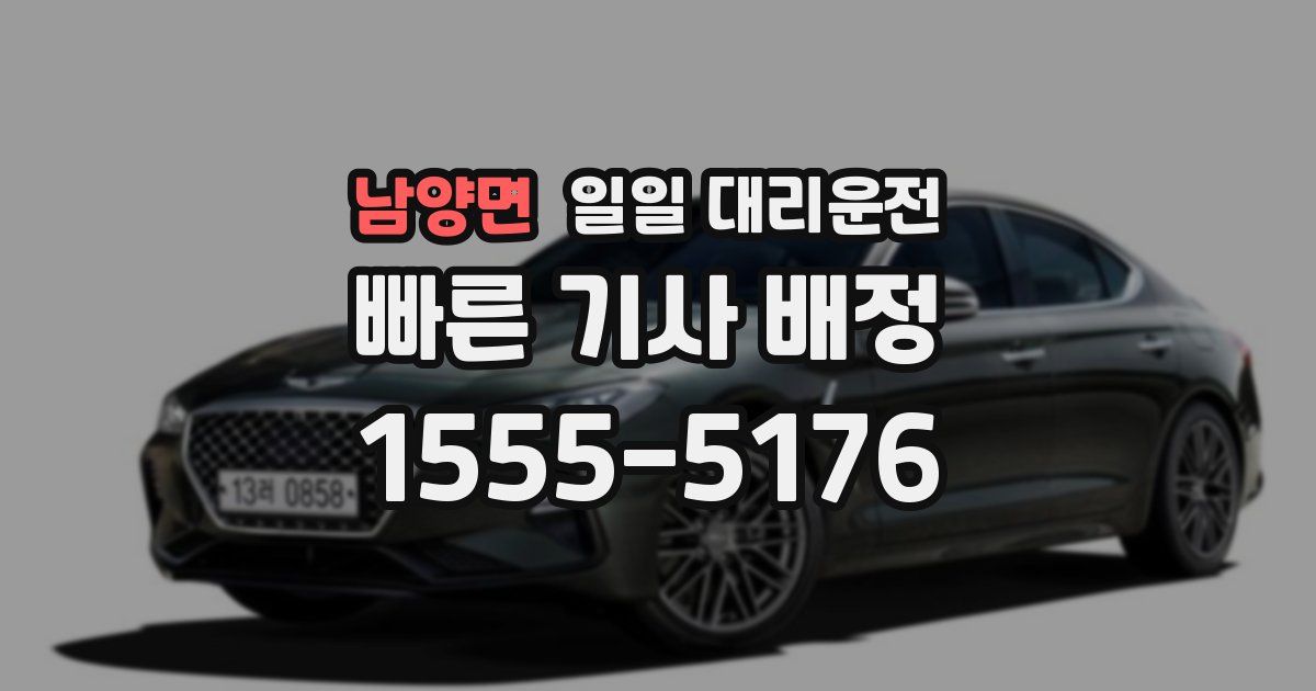 남양면 일일 대리운전