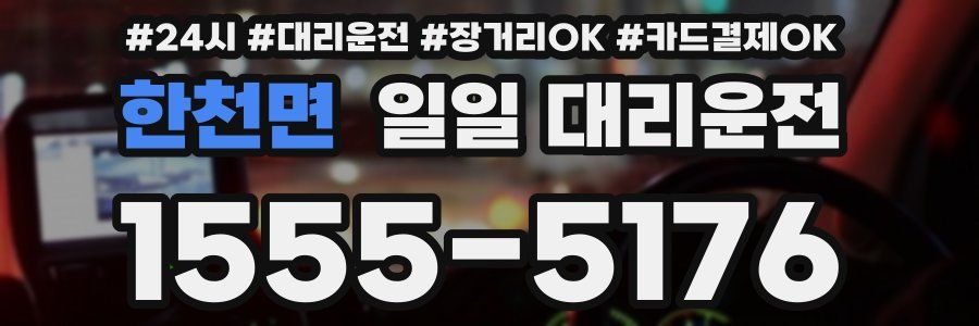 한천면 일일 대리운전