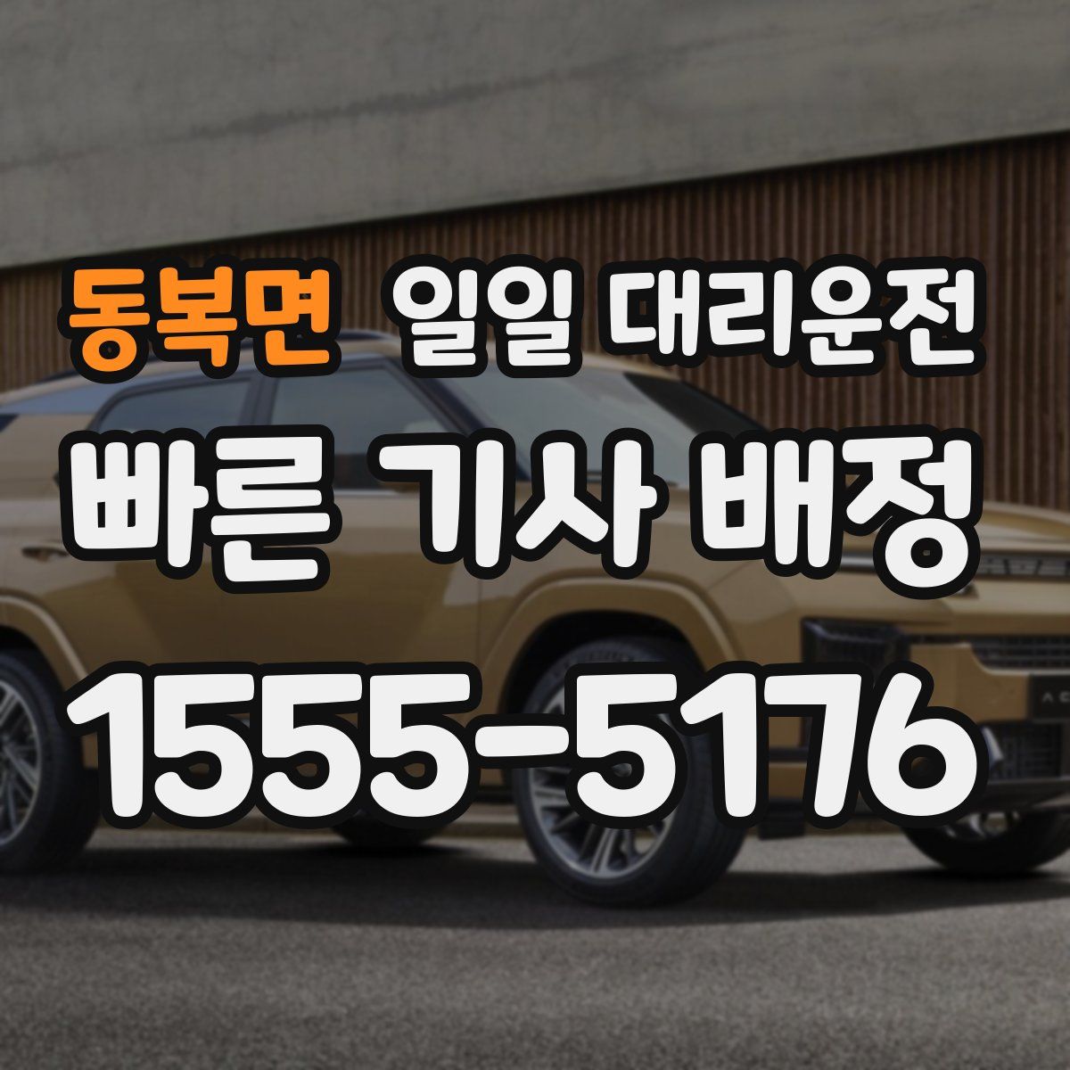 동복면 일일 대리운전