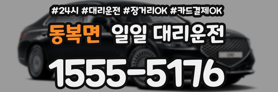 동복면 일일 대리운전