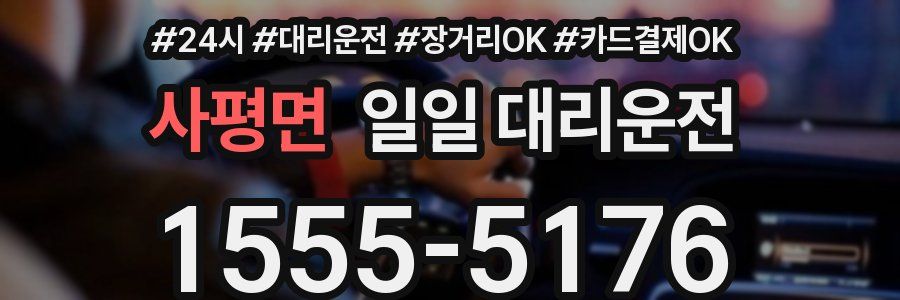 사평면 일일 대리운전