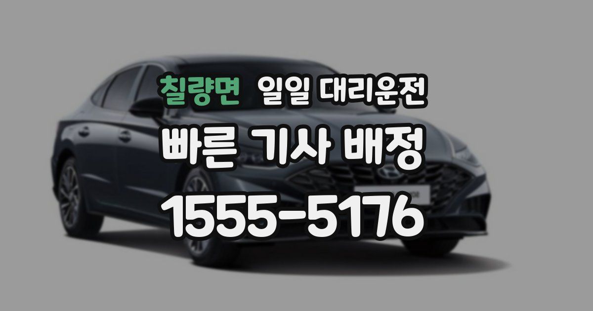 칠량면 일일 대리운전