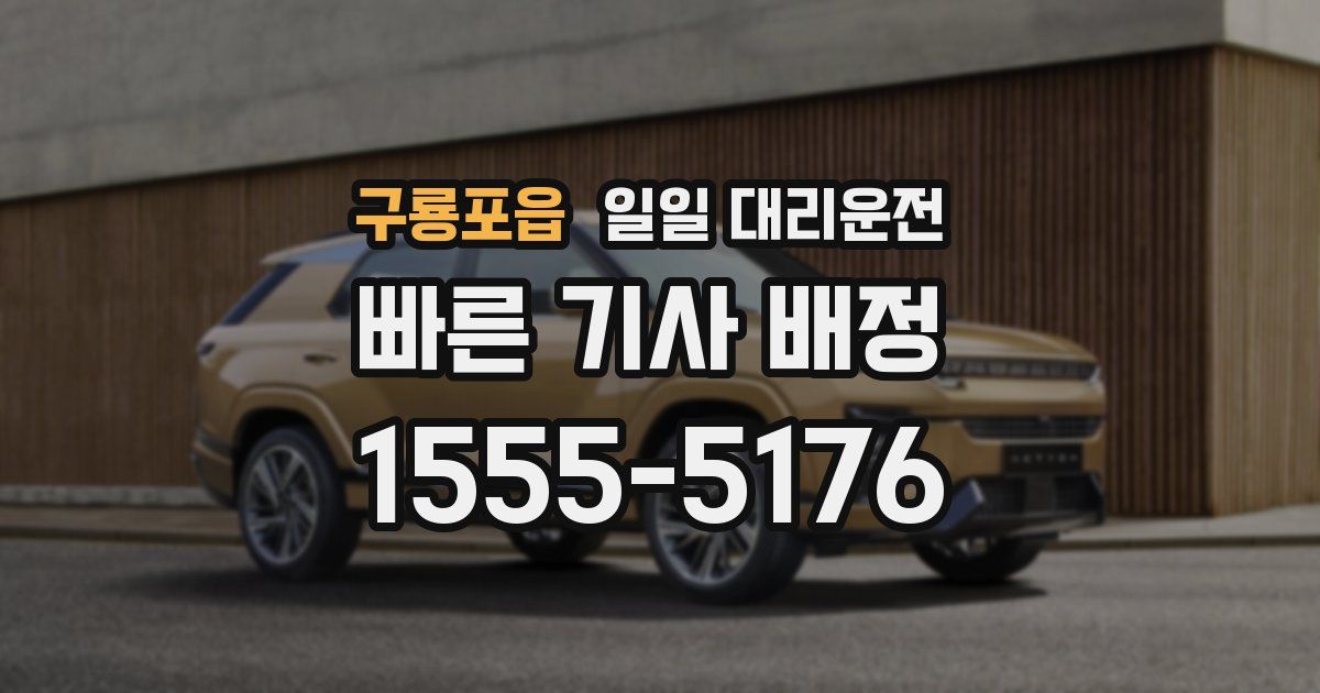 구룡포읍 일일 대리운전