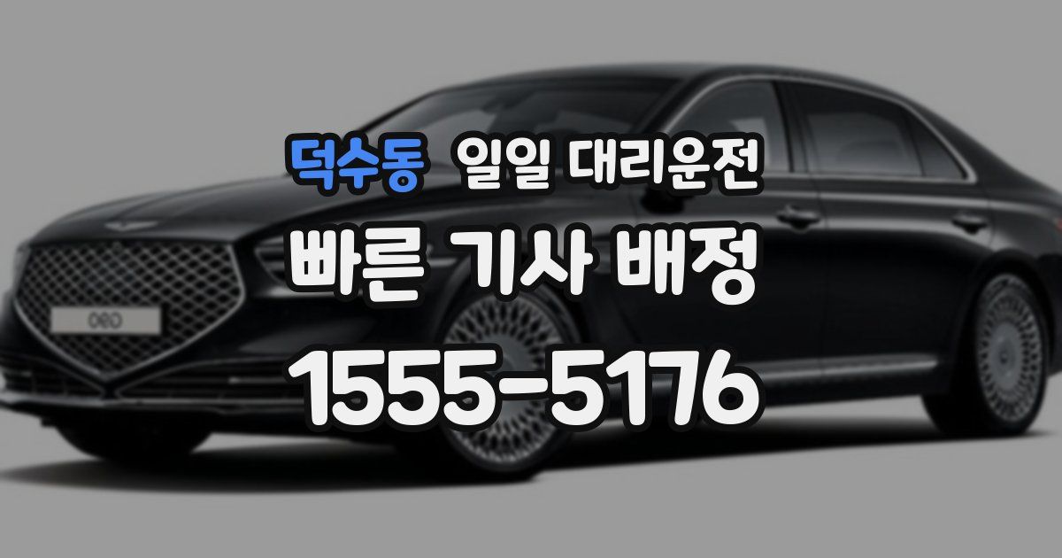 덕수동 일일 대리운전