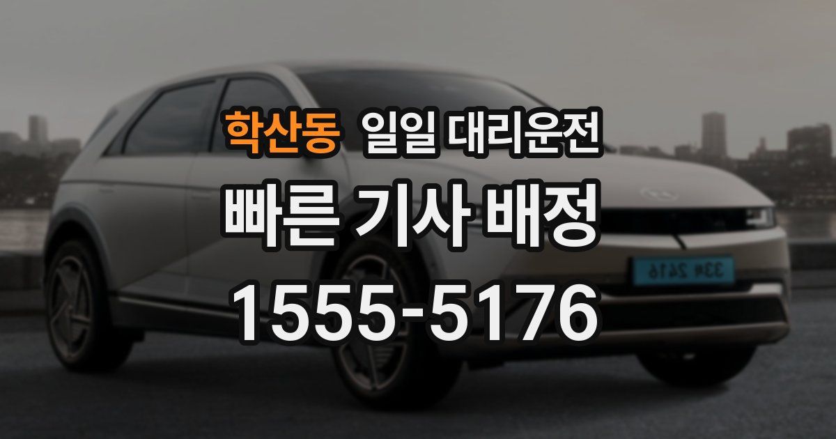 학산동 일일 대리운전