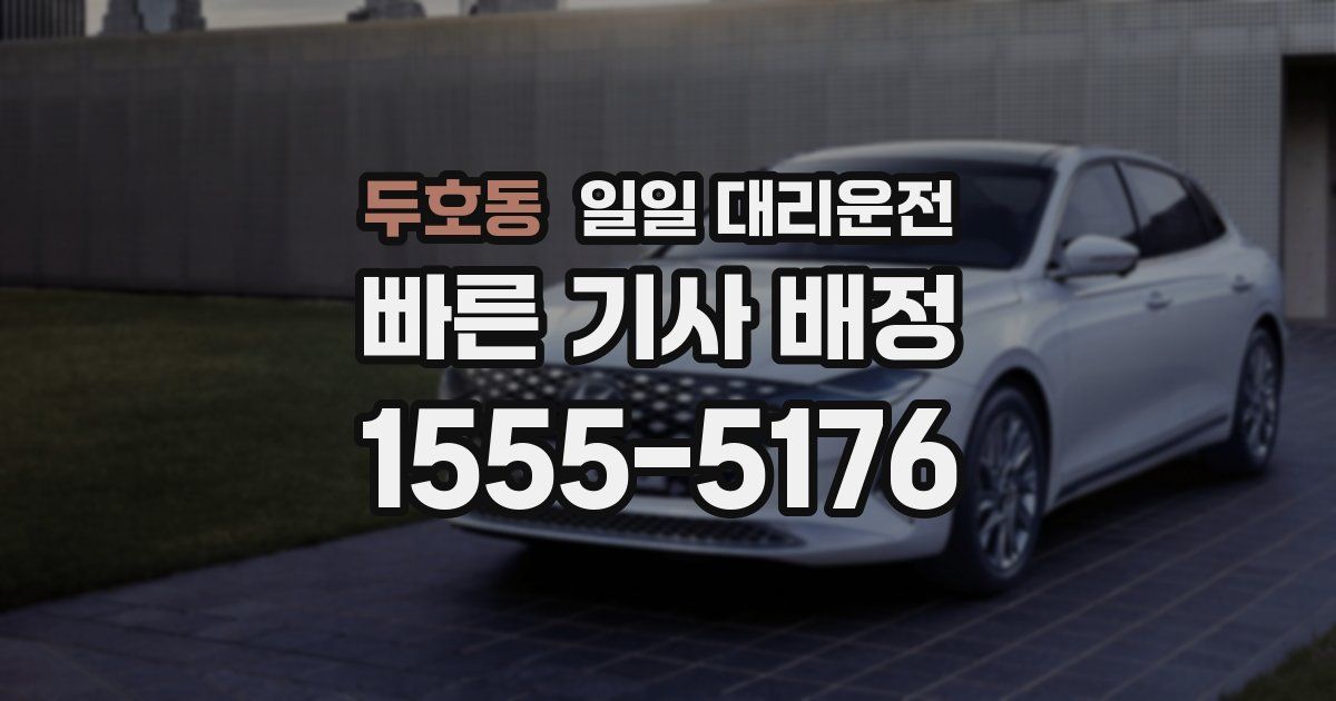 두호동 일일 대리운전