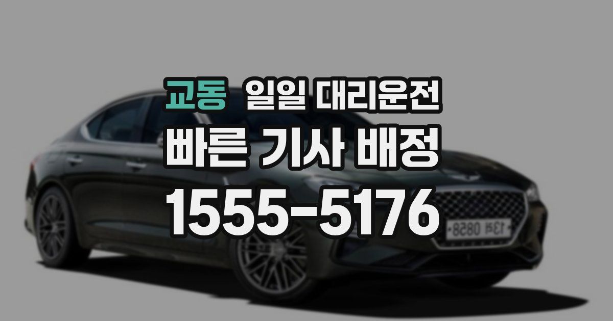 교동 일일 대리운전