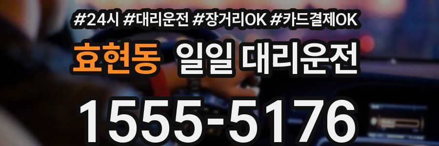 효현동 일일 대리운전