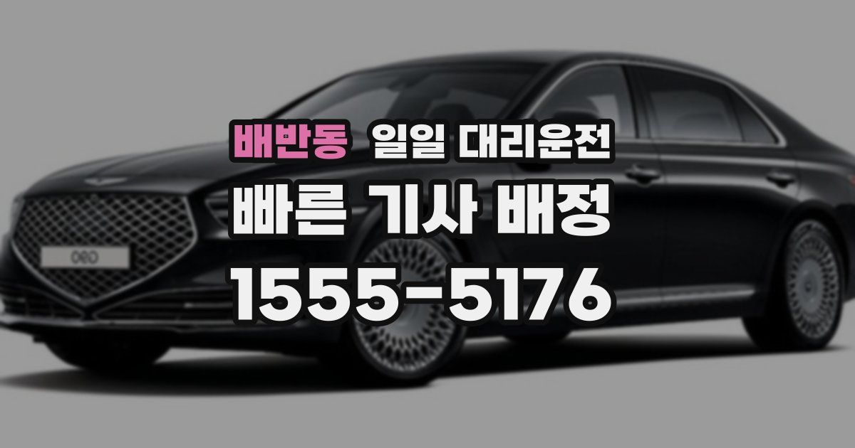배반동 일일 대리운전