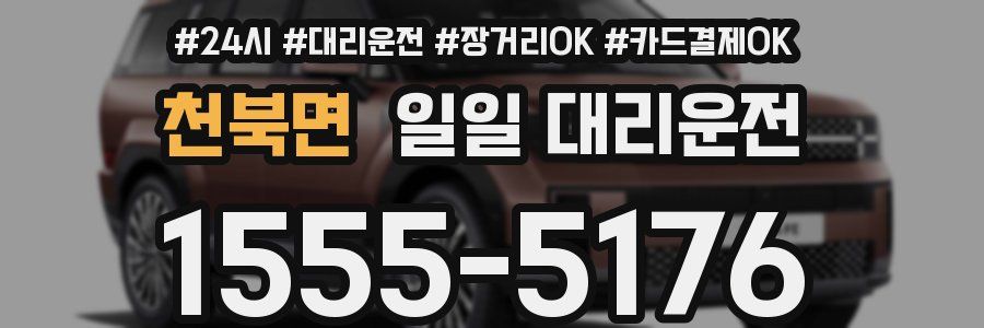 천북면 일일 대리운전