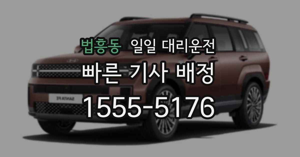 법흥동 일일 대리운전