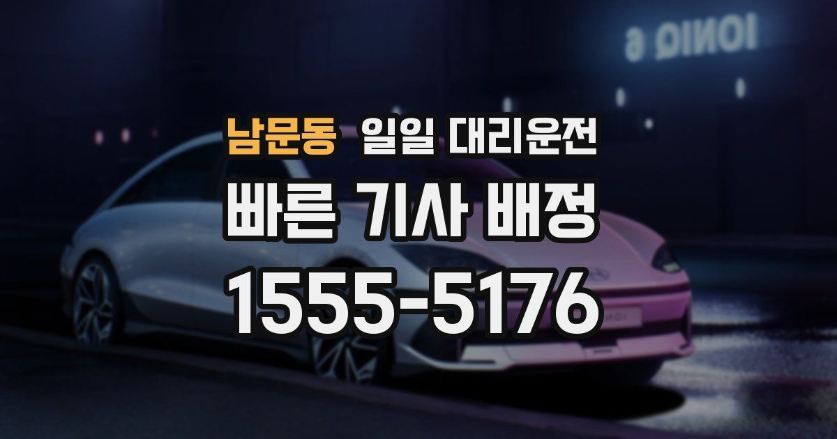 남문동 일일 대리운전