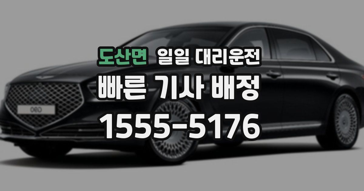 도산면 일일 대리운전