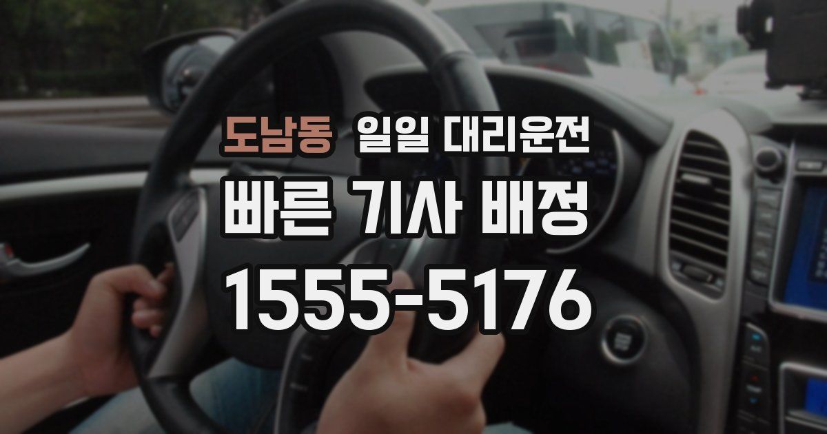 도남동 일일 대리운전