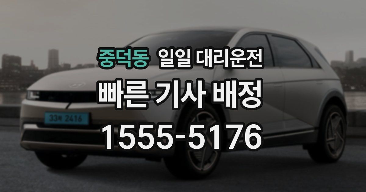 중덕동 일일 대리운전