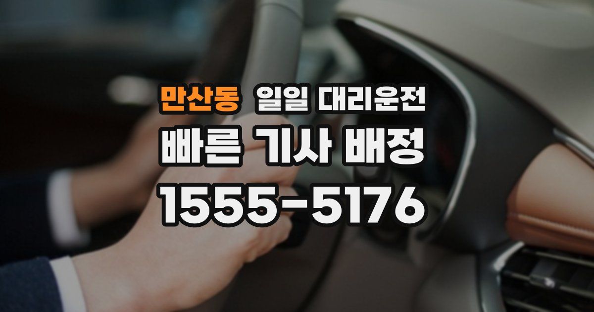 만산동 일일 대리운전