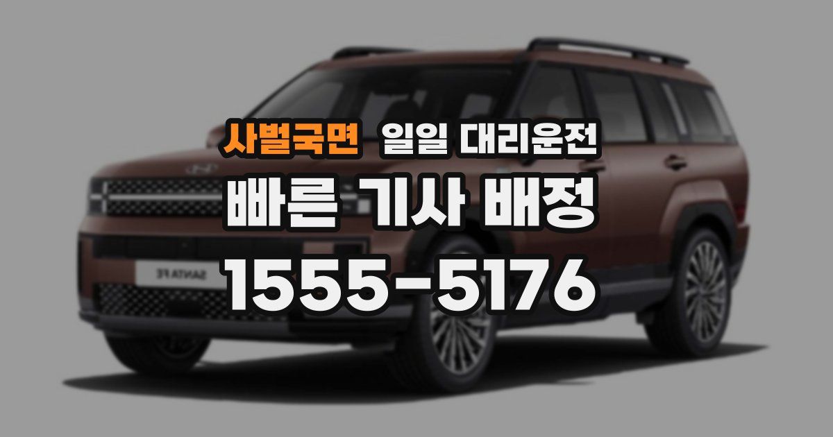 사벌국면 일일 대리운전