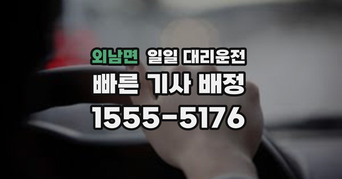 외남면 일일 대리운전