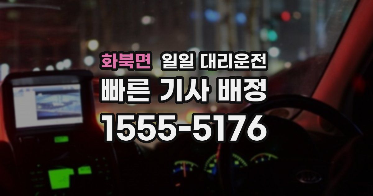화북면 일일 대리운전