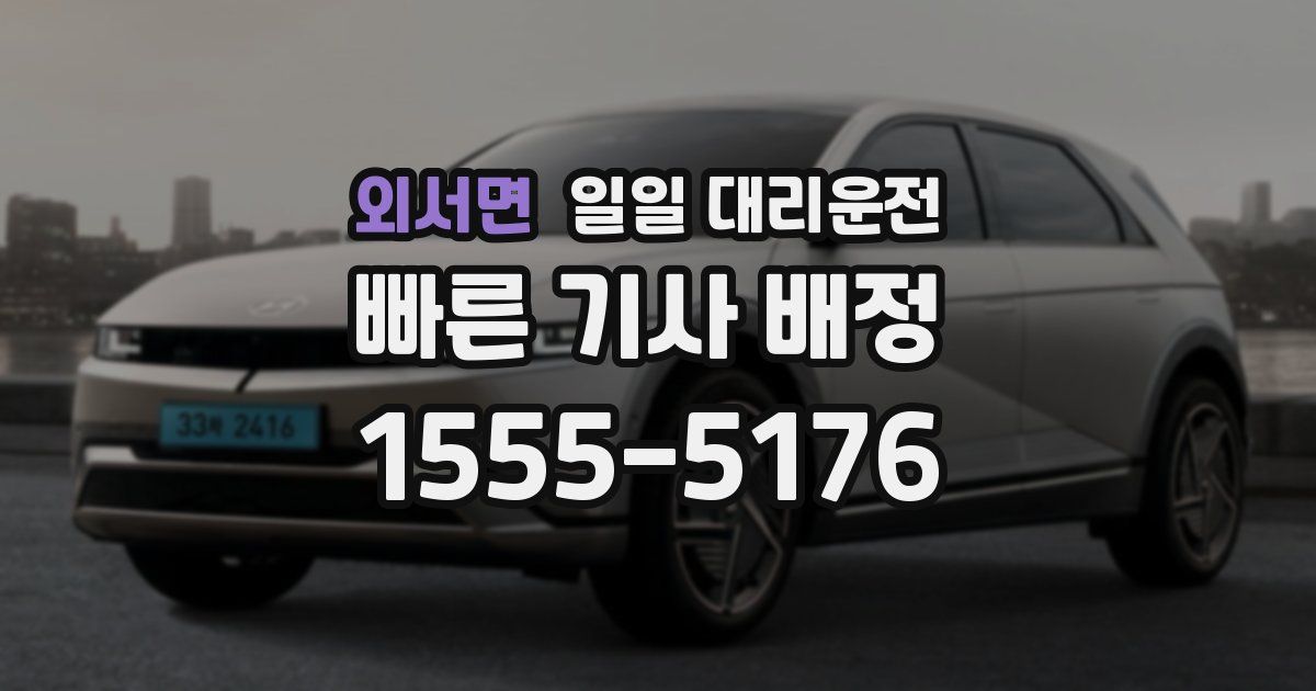 외서면 일일 대리운전