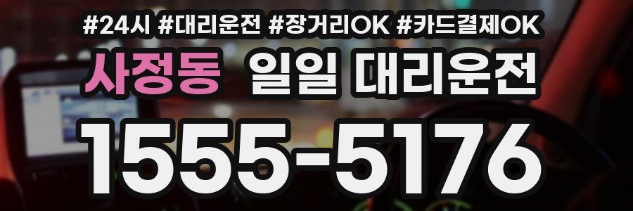 사정동 일일 대리운전