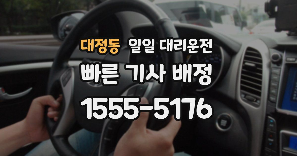 대정동 일일 대리운전