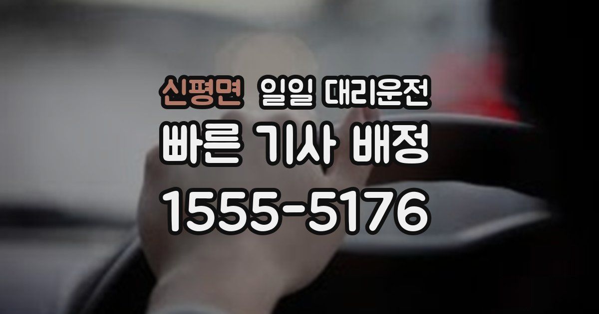 신평면 일일 대리운전