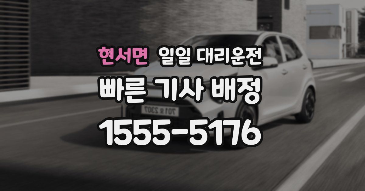 현서면 일일 대리운전