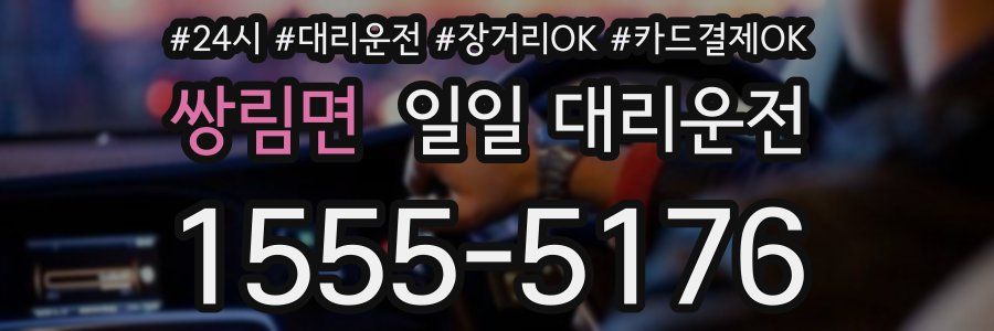쌍림면 일일 대리운전