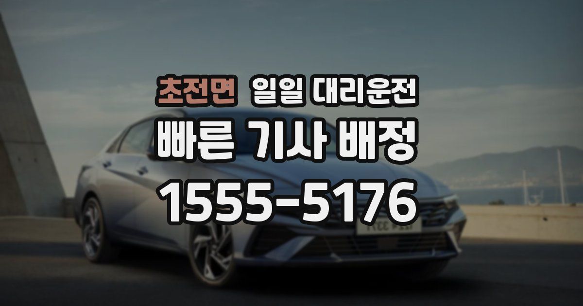 초전면 일일 대리운전