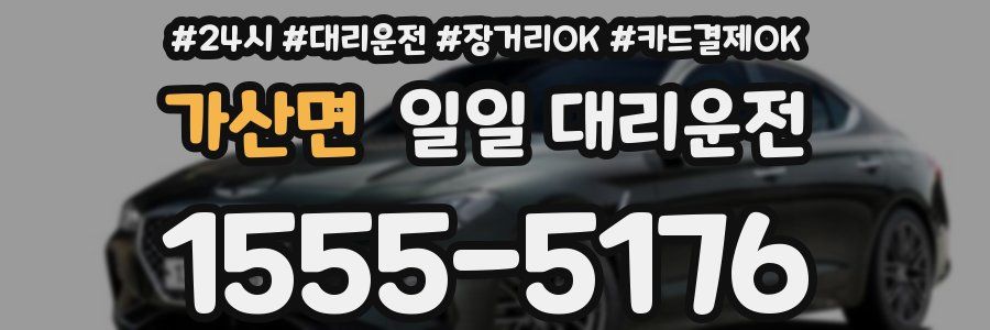 가산면 일일 대리운전