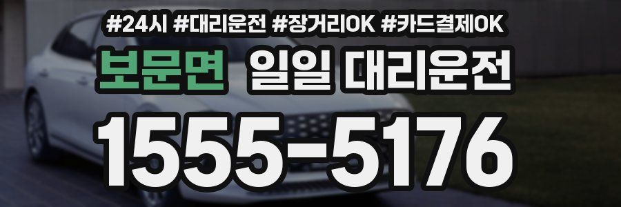보문면 일일 대리운전