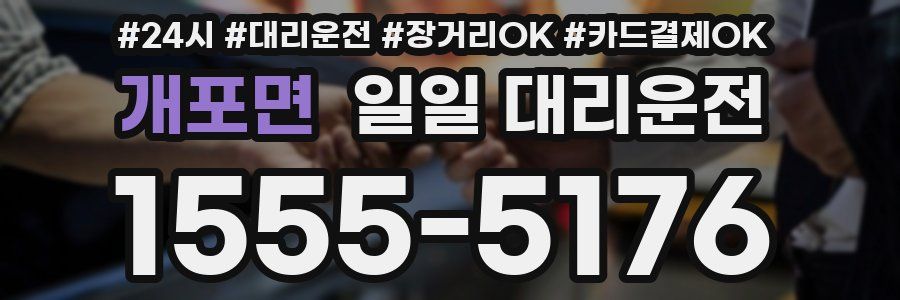 개포면 일일 대리운전