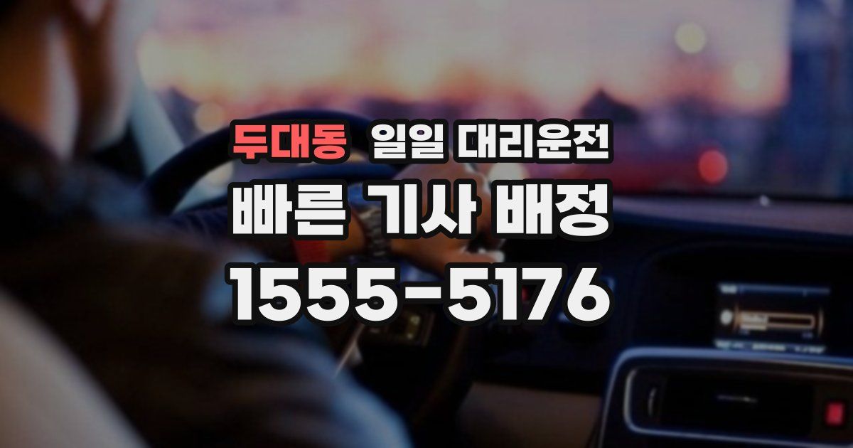 두대동 일일 대리운전