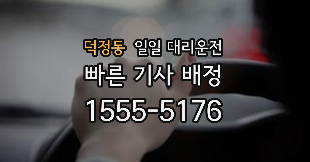 덕정동 일일 대리운전