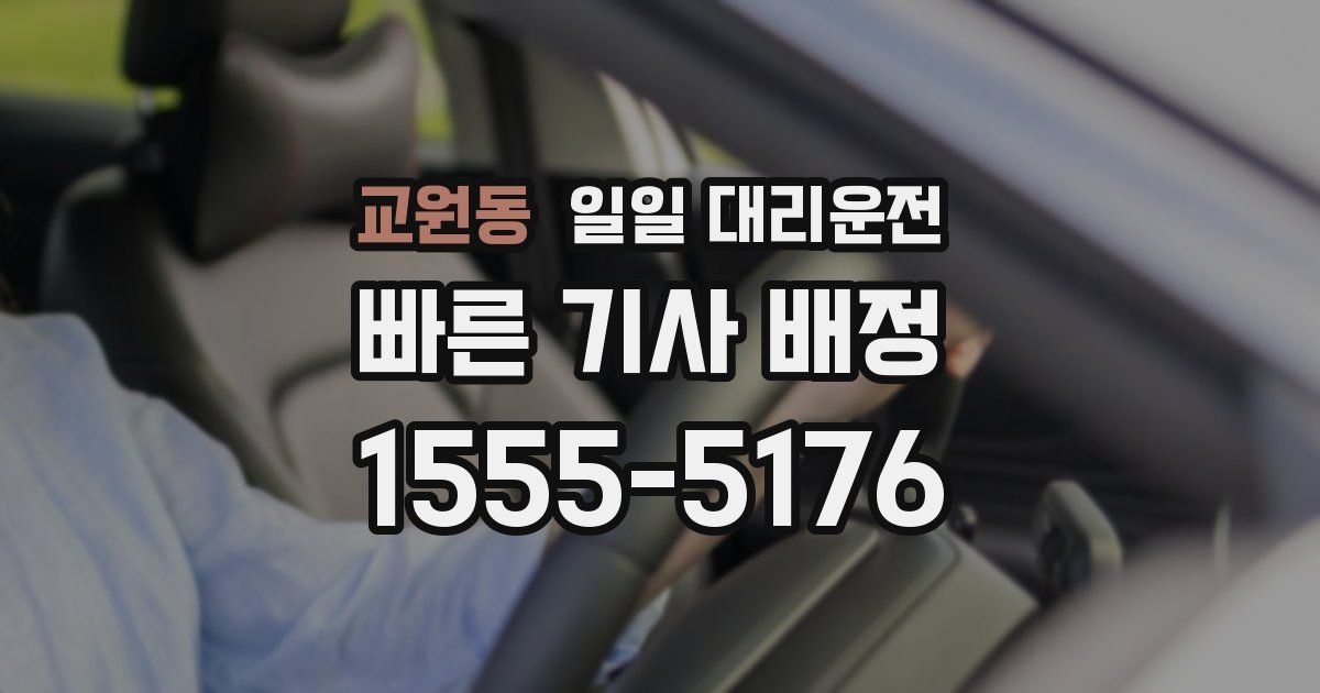 교원동 일일 대리운전