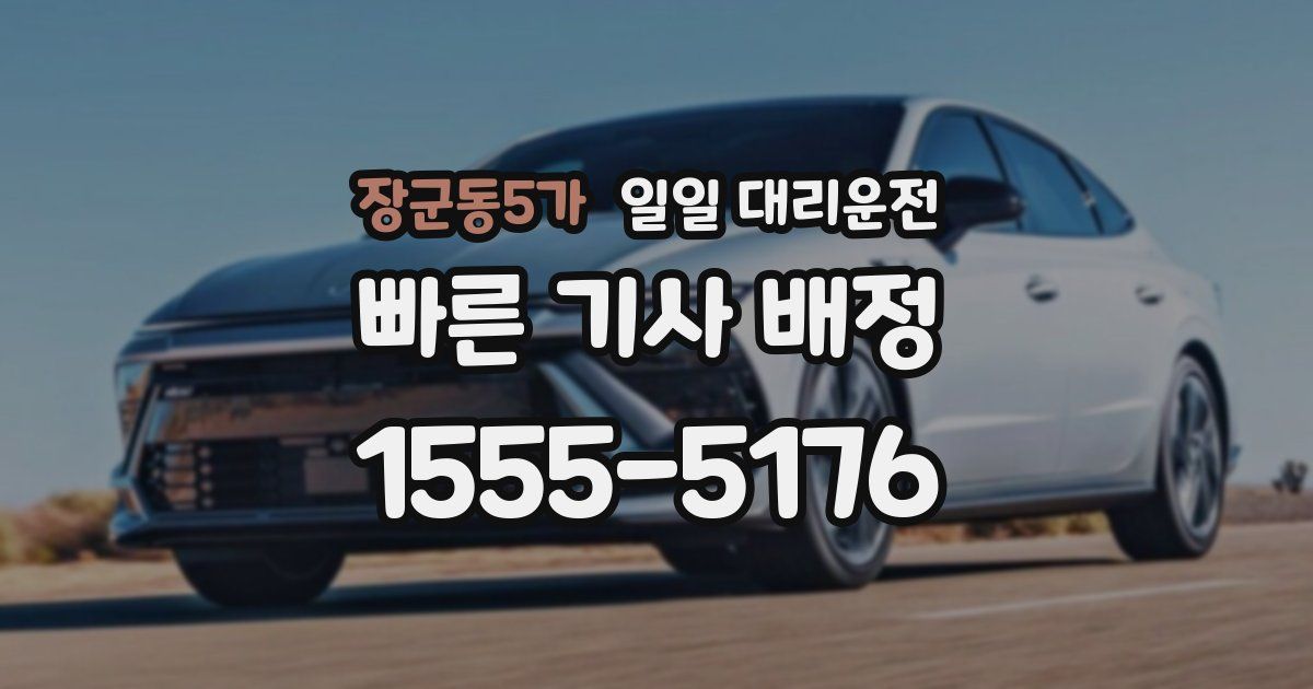 장군동5가 일일 대리운전