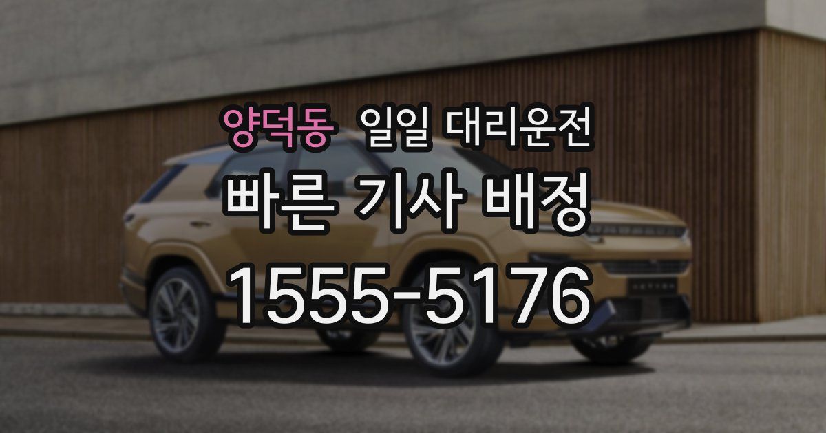 양덕동 일일 대리운전