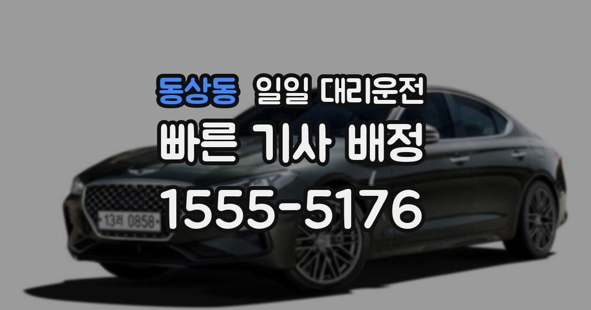 동상동 일일 대리운전